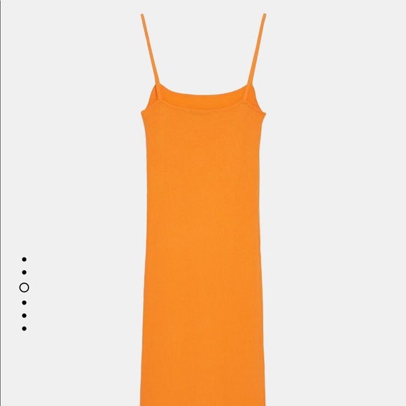 Zara | Dresses | Zara Orange Ribbed 